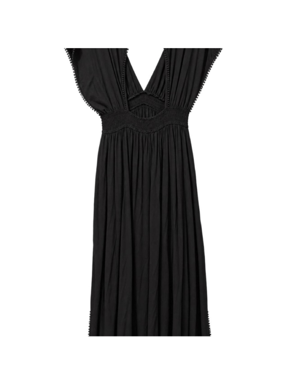 Victoria’s Secret Black Open Back Boho Maxi Dress Size L